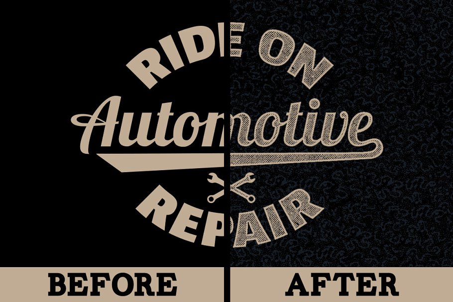 复古怀旧自动印刷效果图层样式 Vintage Auto-Press插图(2)