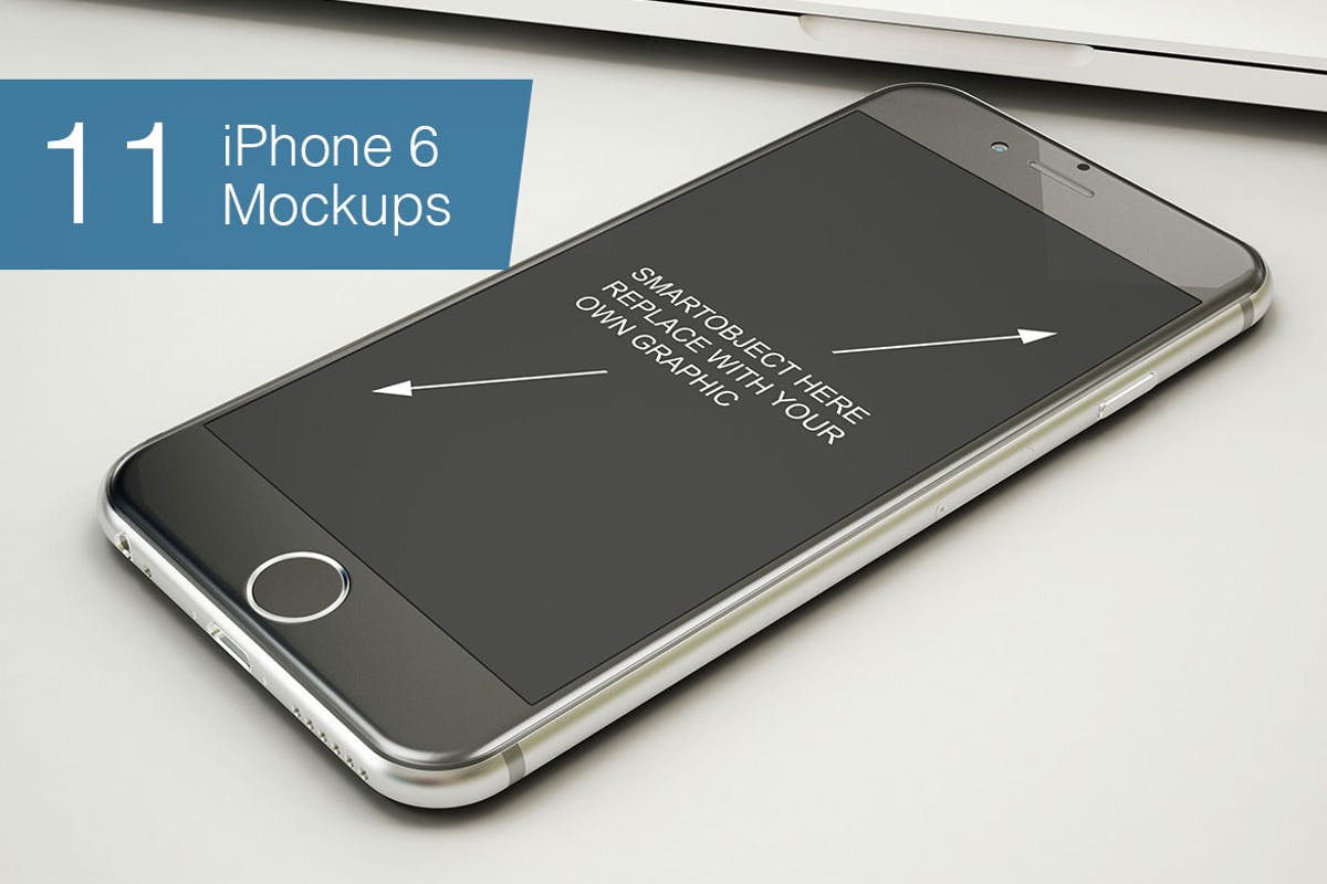 11个逼真的iphone设备样机模板 Phone Mockup – 11 Poses插图