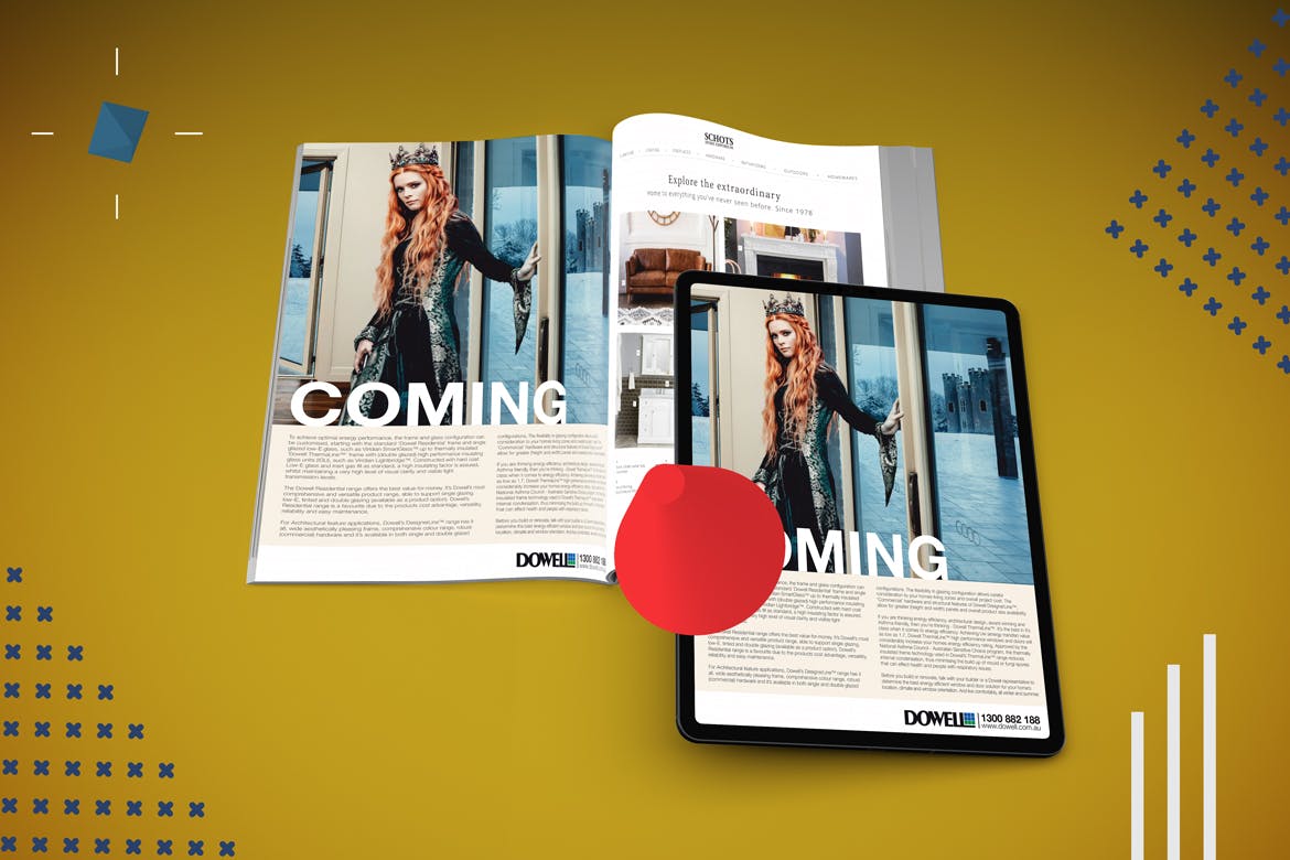 杂志印刷设计/杂志APP设计图预览样机样机 Abstract Magazine App Mouckup插图(5)