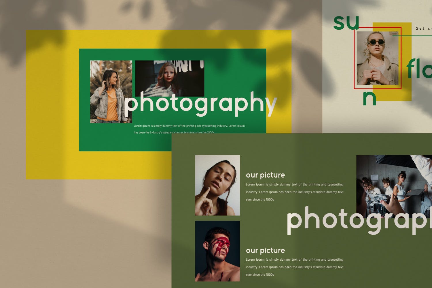 摄影工作室介绍PPT模板素材下载 Sunflowers – Powerpoint插图(2)