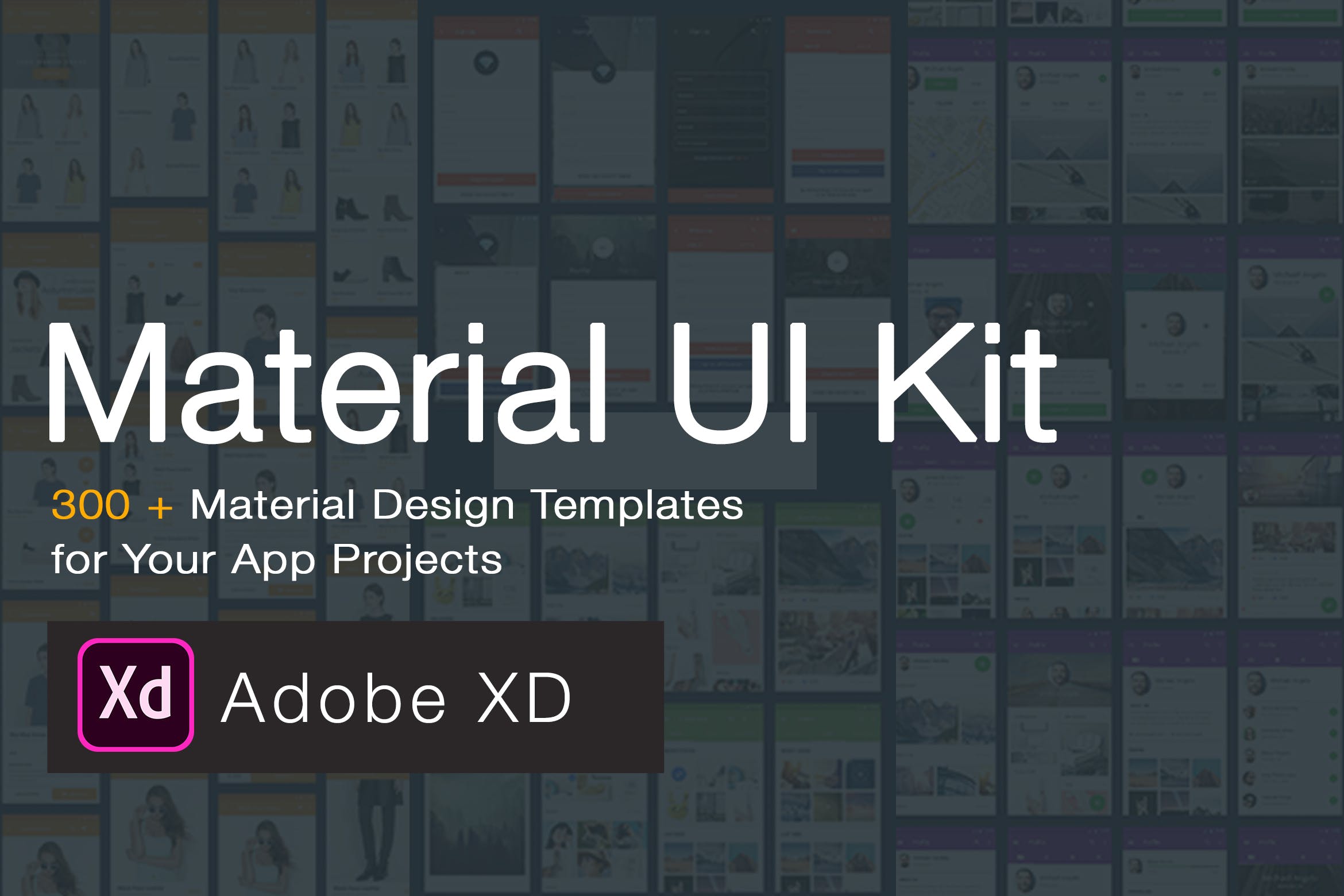 Material Design设计规范移动APP应用设计套件[for XD] Material Design UI KIT – 300+ for XD插图