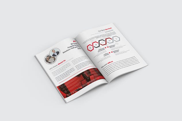 企业画册策划方案设计模板 Bifold Brochure插图(2)