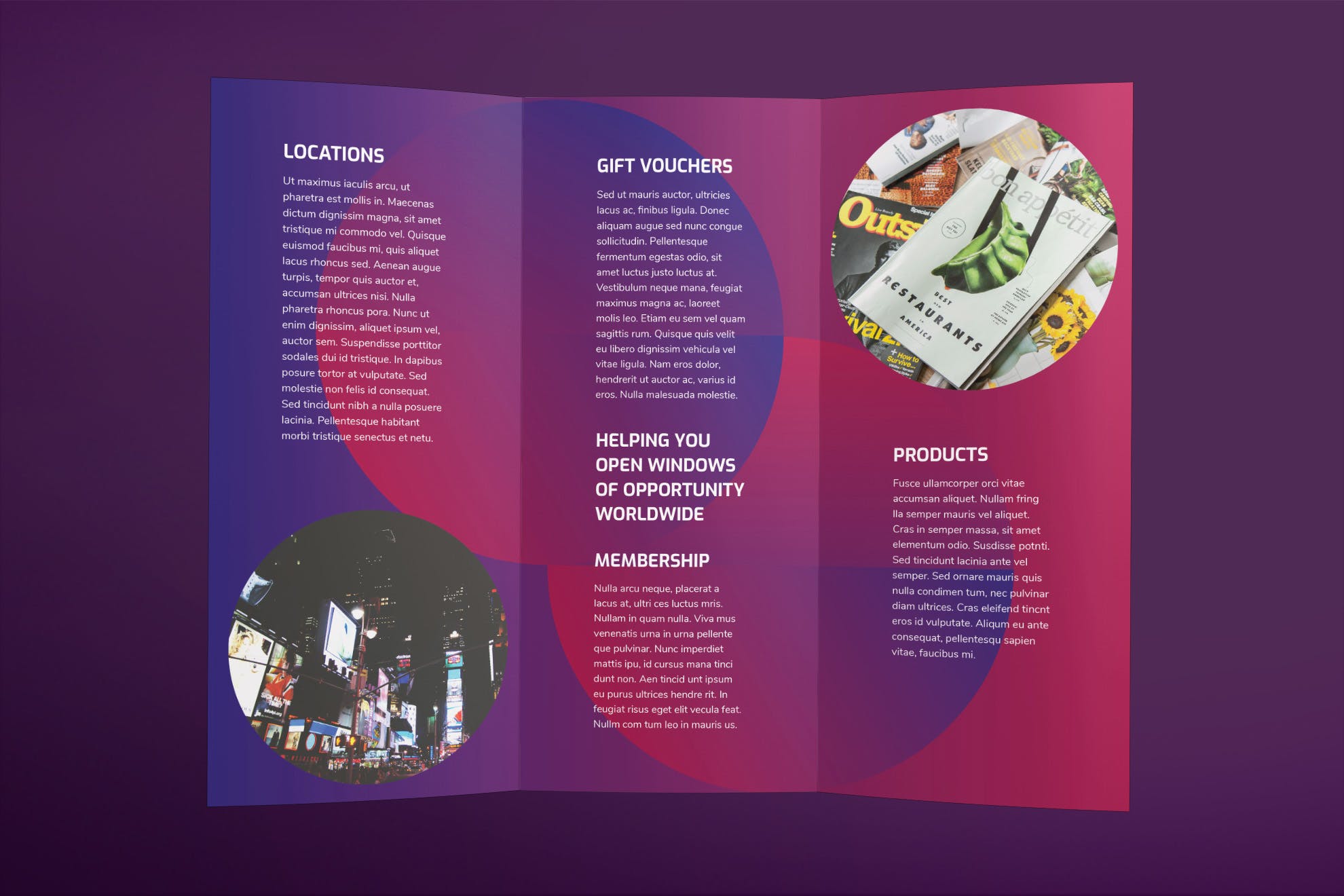 三折页设计风格广告代理公司传单设计模板 Advertising Agency Brochure Trifold插图(2)