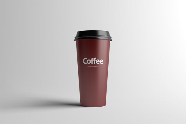 咖啡超大杯包装设计模板 Paper Coffee Cup Mock-Up – Large插图(6)