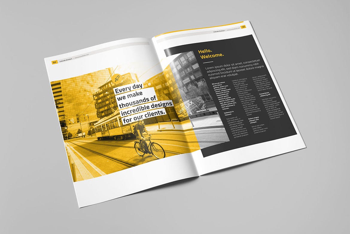 商务企业公司宣传竖版画册设计模板 Colorado Brochure插图(2)