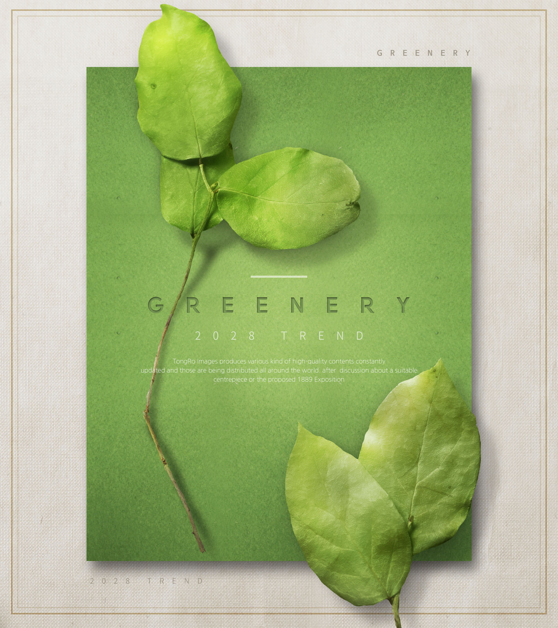 春夏绿色主题海报模板PSD下载插图(9)