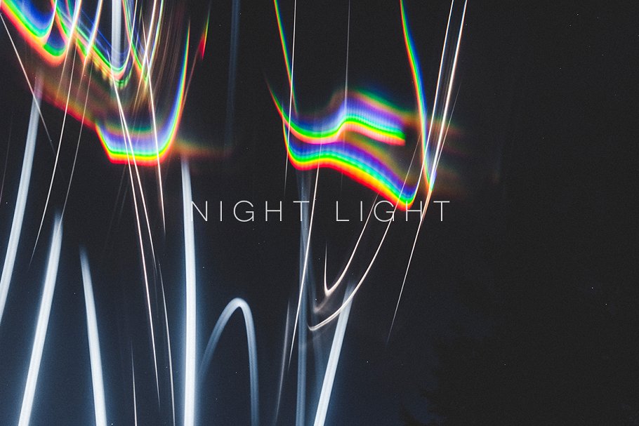 彩色抽象光线条纹纹理背景 Night Light插图(5)