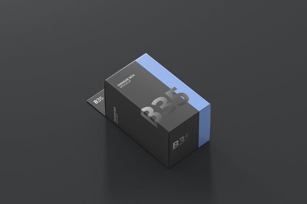 带挂钩的小矩形尺寸包装盒子样机 Box Mockup – Small Rectangle Size with Hanger插图(2)