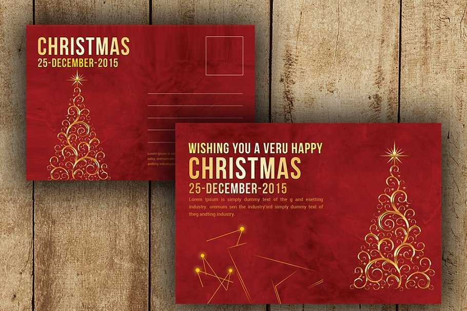 20套圣诞节贺卡卡片模板 20-Psd Christmas Cards Bundle插图(10)