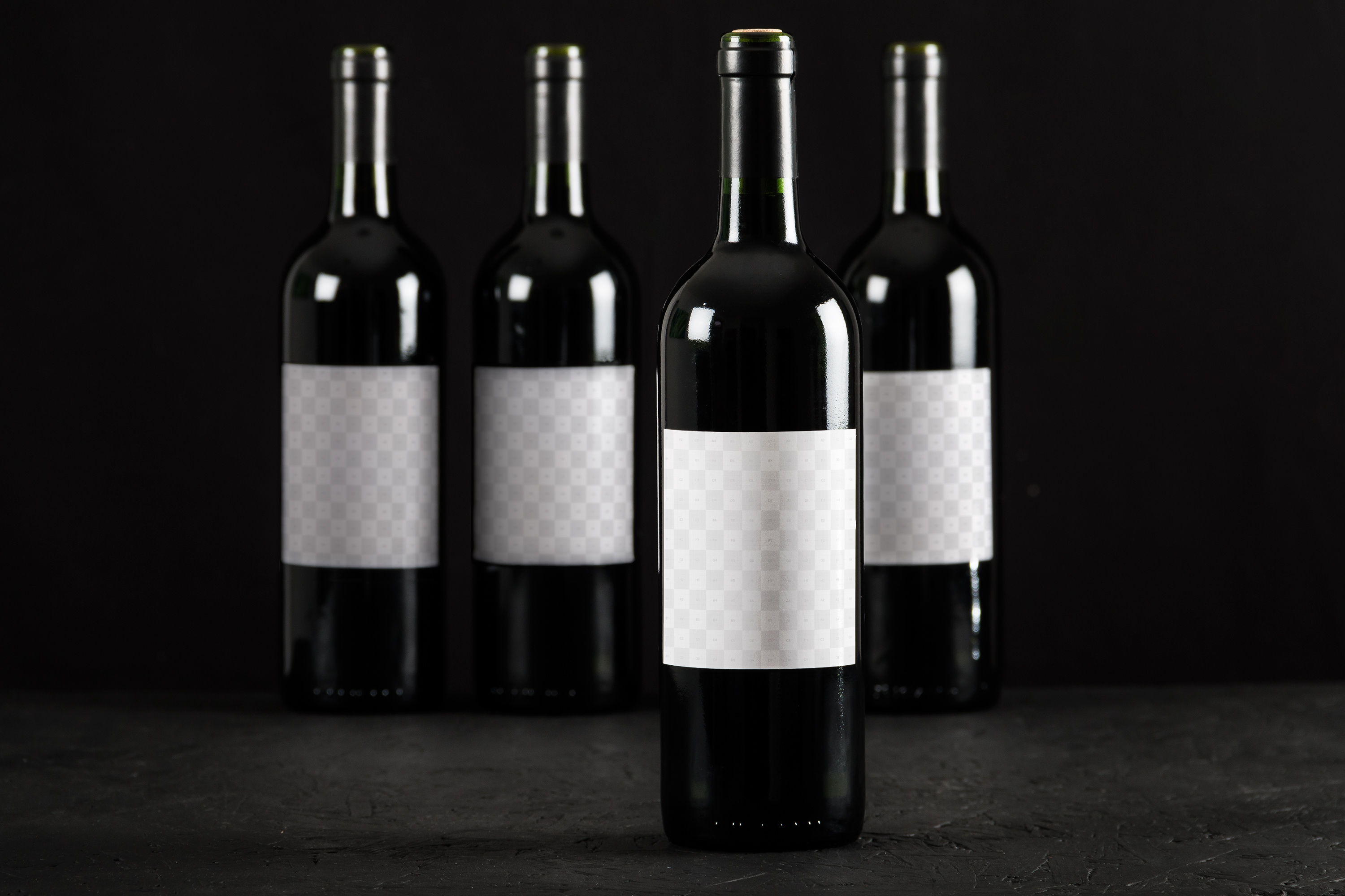 葡萄酒酒瓶设计效果图样机模板03 Wine Bottle Mockup 03插图(1)