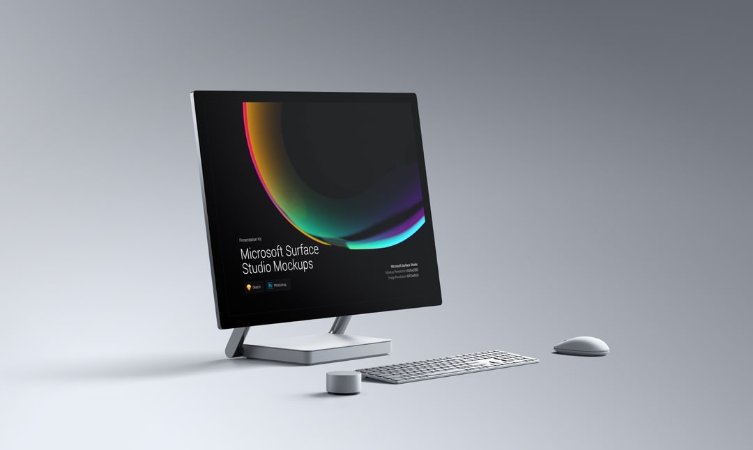 超级主流桌面&移动设备样机系列：微软一体机 Surface Studio 样机&场景 [兼容PS,Sketch;共3.83GB]插图(2)