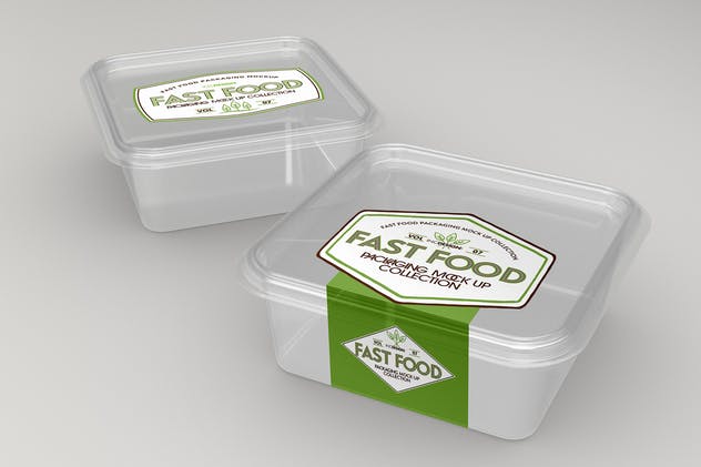 快餐盒快餐包装样机v7 Fast Food Boxes Vol.7: Take Out Packaging Mockups插图(1)