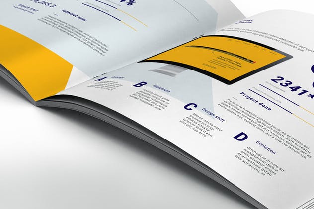 公司简介企业画册INDD设计模板 Square Company Profile插图(6)