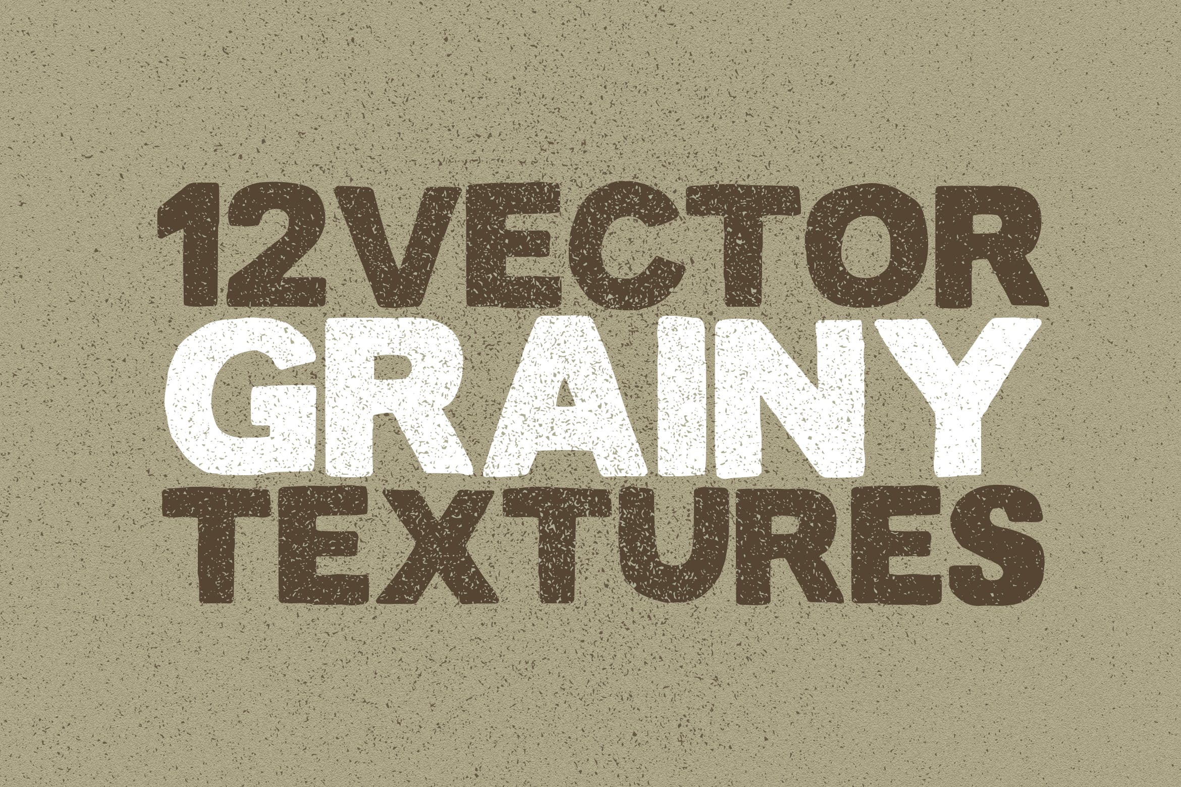 12个粒状磨砂效果矢量纹理背景素材 Vector Grainy Textures x12插图