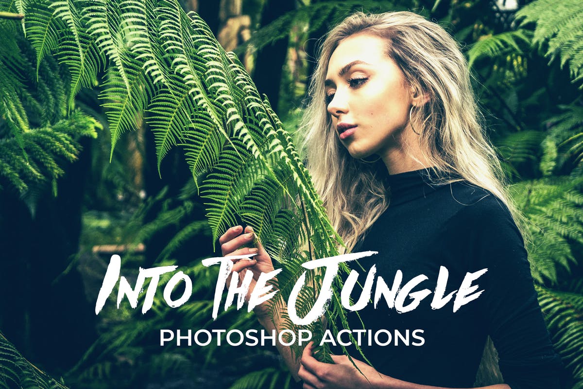 旅行摄影大师调色滤镜PS动作 Into The Jungle Photoshop Actions插图