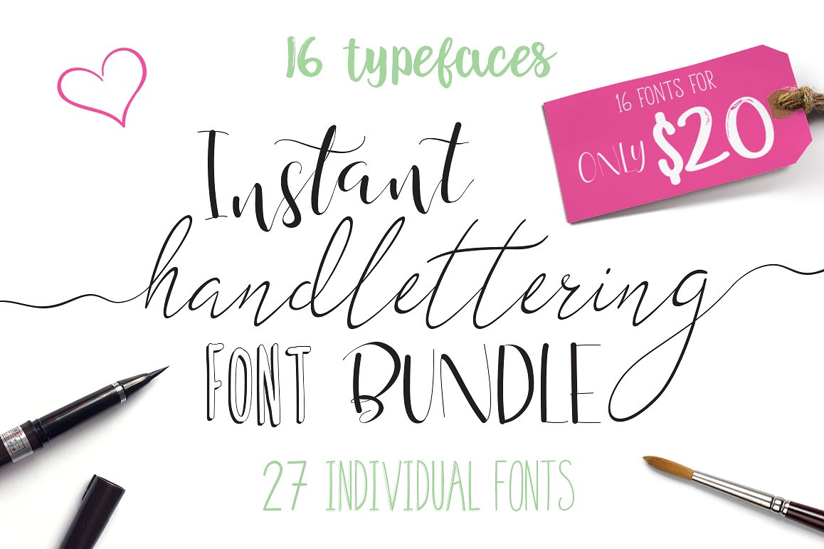 海报设计字体素材包 Font Bundle – Shop Bundle（极力推荐）插图(1)