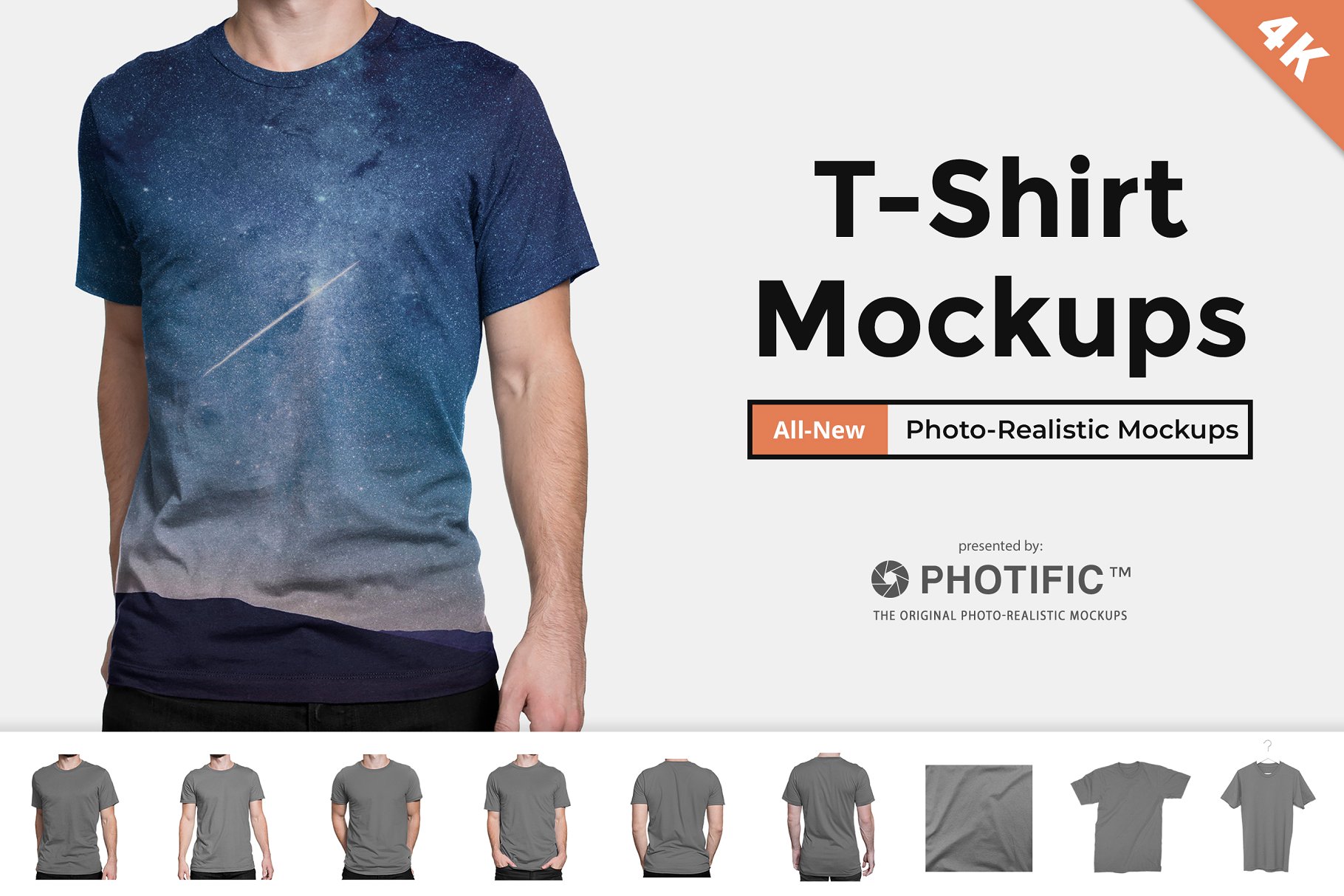 男士T恤样机模板 T-Shirt – Apparel Mockups插图