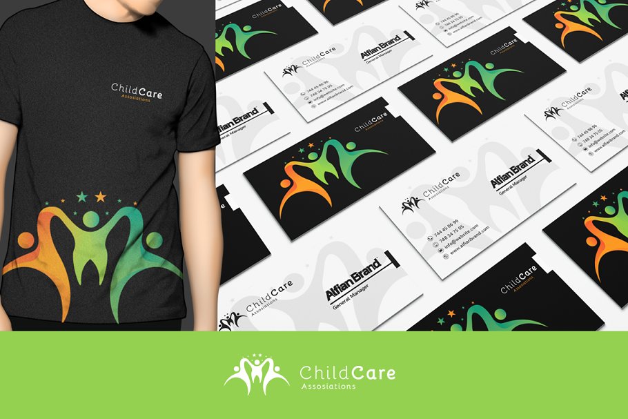 儿童关爱主题Logo模板 Kids Care Logo插图(1)