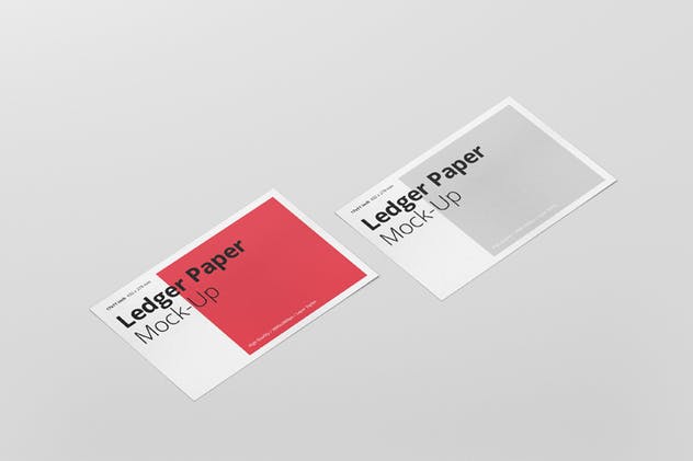 Ledger纸张印刷演示样机模板 Ledger Paper Mockup – 17×11插图(2)