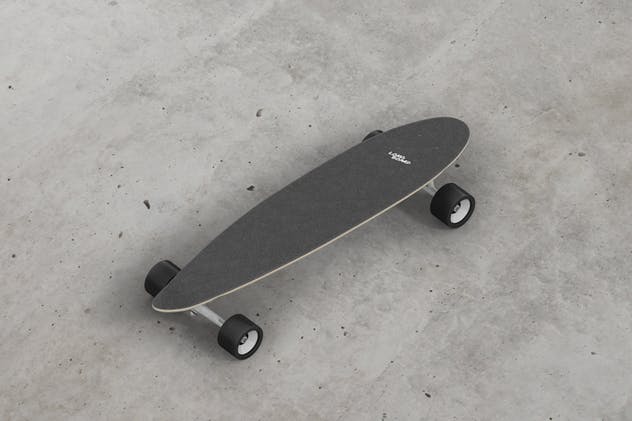 长滑板手绘图案设计样机模板 Skateboard Longboard Mockup插图(13)