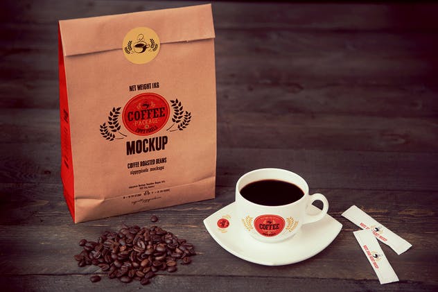 咖啡品牌展示样机模板 Coffee Branding Mockups插图(1)