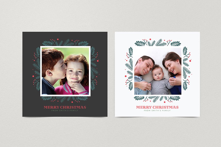 圣诞节日贺卡+ Instagram帖子模板 Christmas Photo Cards + Instagram插图(3)