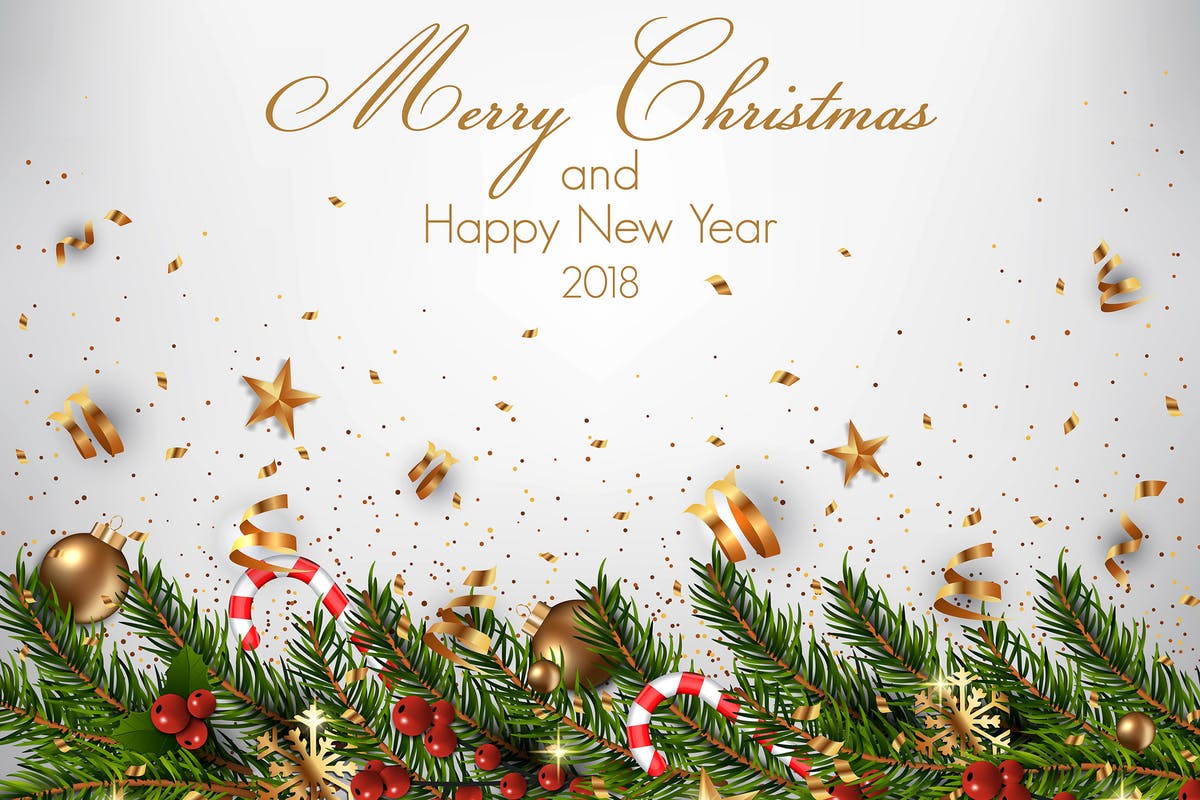 现代圣诞节&新年贺卡设计模板 Modern Merry Christmas and Happy New Year Cards插图
