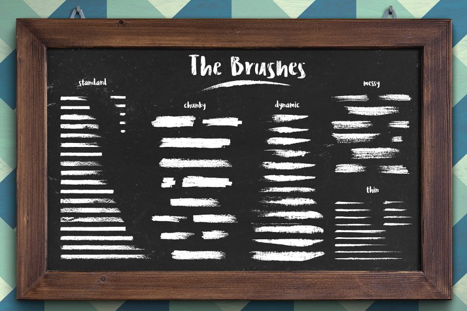 经典粉笔笔画AI笔刷+纹理 Classic Chalk – Brushes + Patterns插图(5)