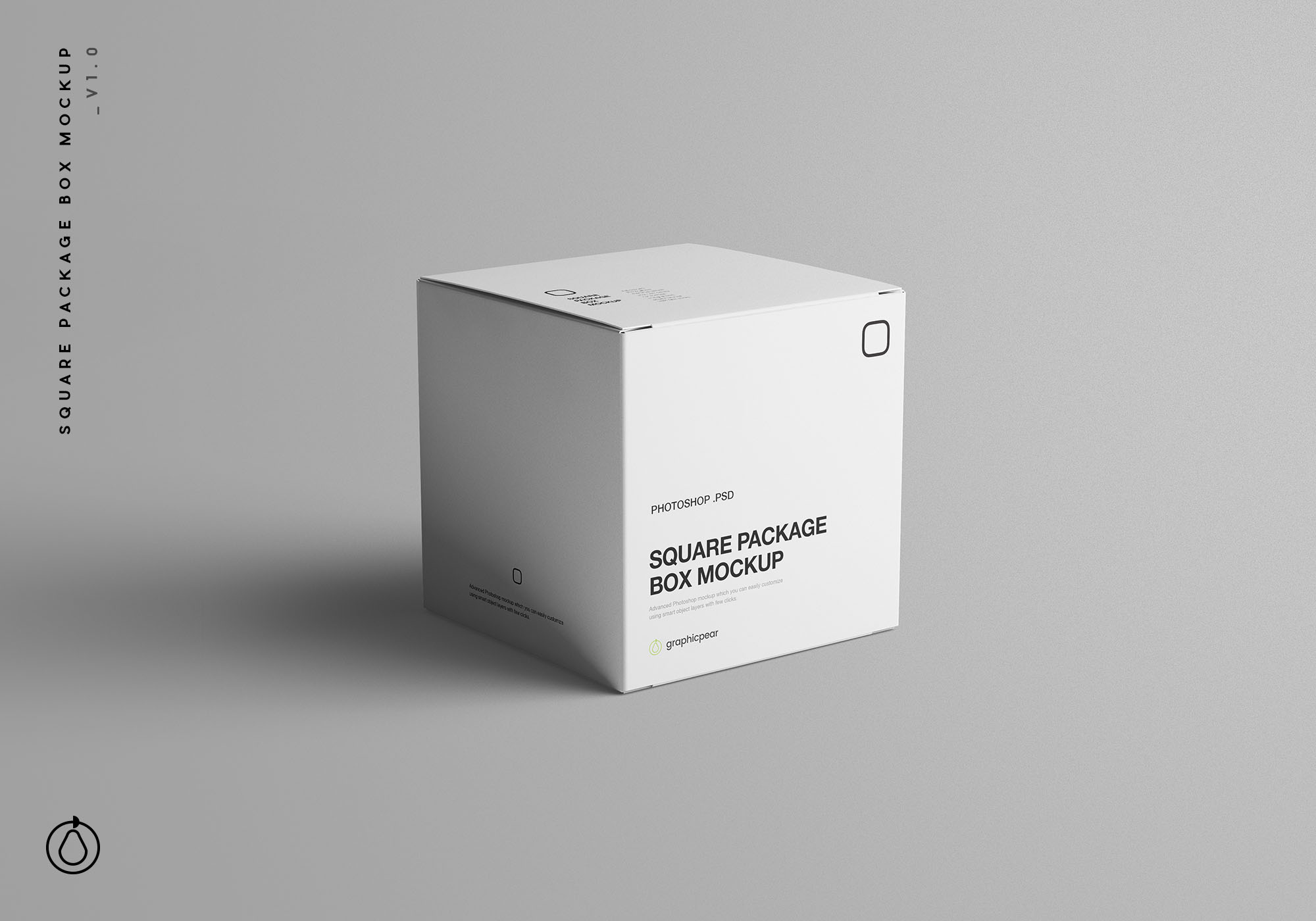 方形包装盒设计效果图样机模板 Square Package Box Mockup插图