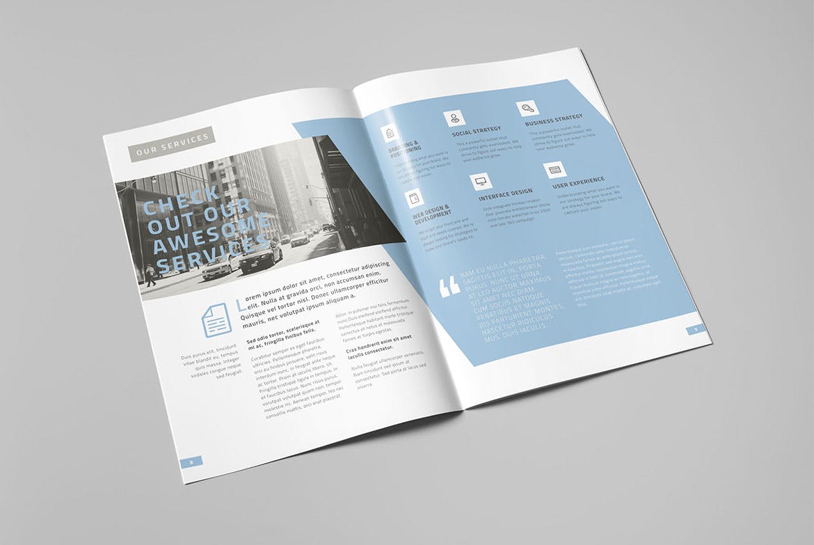高端创意设计/广告服务公司画册设计模板v2 Corporate Brochure Vol.2插图(4)