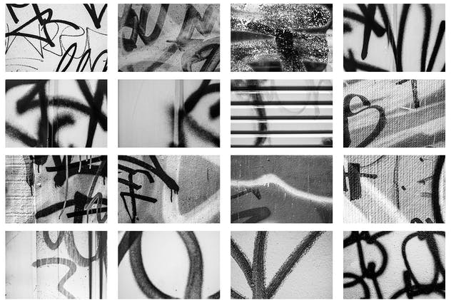 20种街头涂鸦艺术纹理 20 Graffiti Textures – Vector & JPG插图(2)
