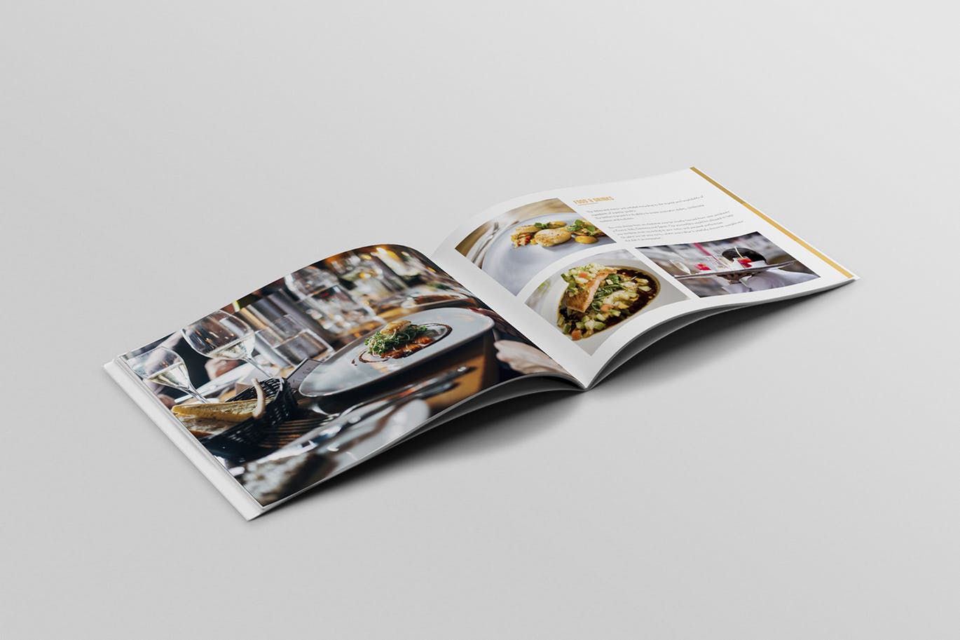 高档西餐厅宣传画册设计模板 Restaurant Brochure Template插图(6)