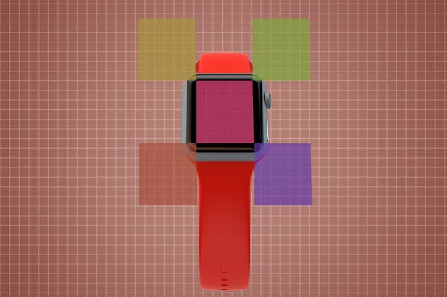 Apple智能手表APP设计展示设备样机V.3 Apple Watch Mockup V.3插图(9)