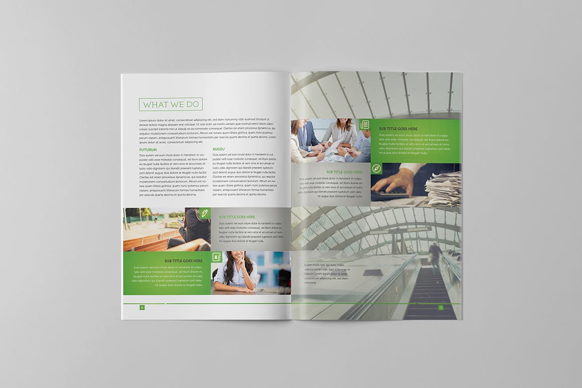 企业宣传册制作宣传画册版式设计模板 Light Business Brochure插图(3)