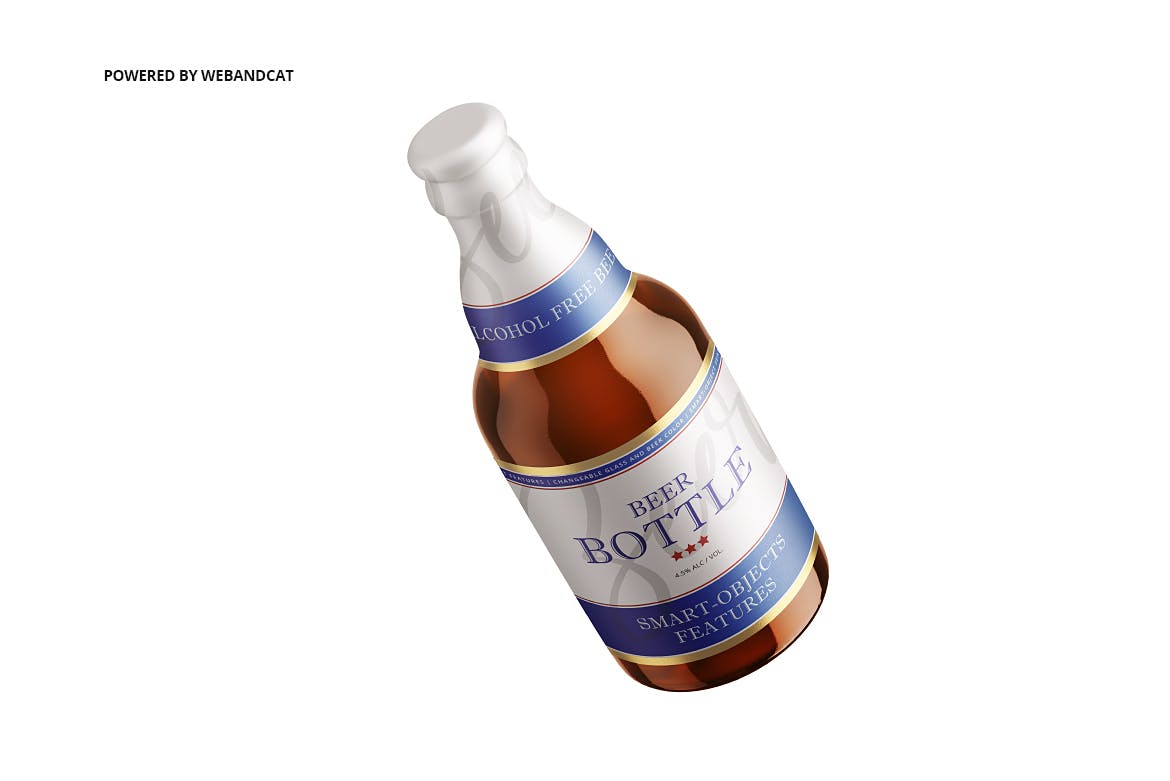 啤酒瓶外观设计效果图样机PSD模板 Steinie Beer Bottle Mock-up插图(7)