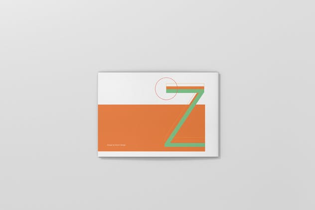 横向三折页菜单/广告册子样机模板 Z-Fold Brochure Mockup – Landscape Din A4 A5 A6插图(9)