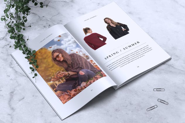 极简主义时尚服饰品牌产品手册INDD模板 KOLASE Minimal Fashion Lookbook插图(3)