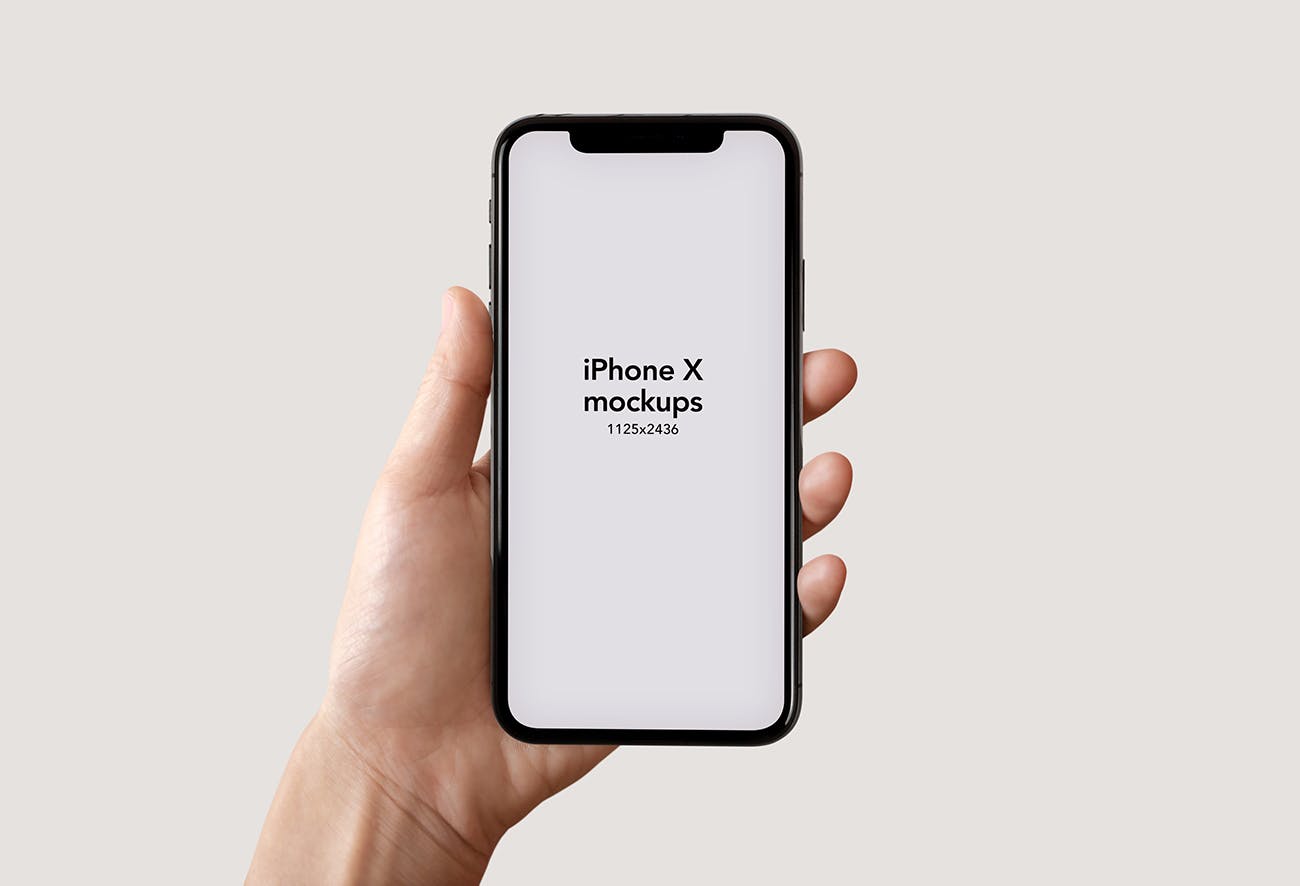 手持iPhone手机屏幕正视图样机模板 iPhone Mockup Set插图(4)