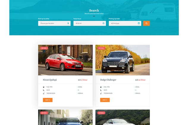 租车平台网站设计PSD模板 Car Rental – Creative eCommerce Photoshop Template插图(5)