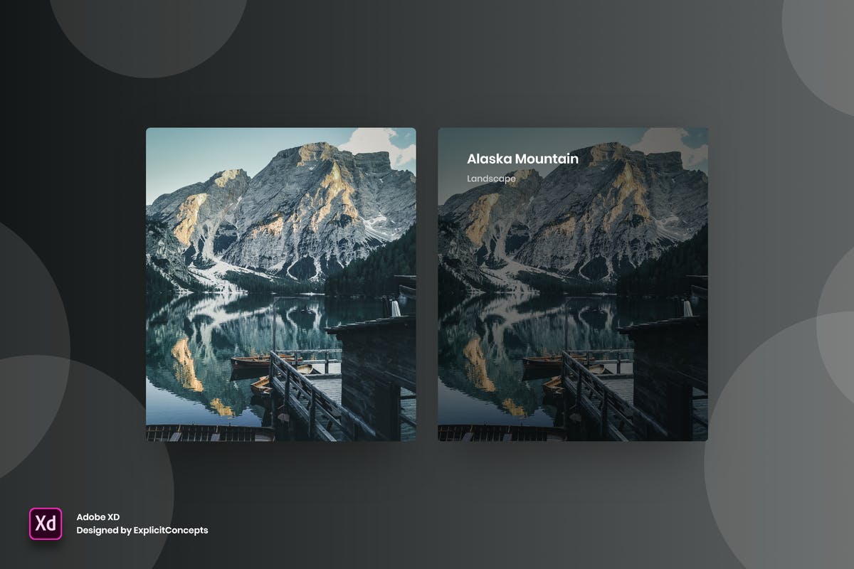 艺术创意作品集相册界面设计模板Vol.3 Portfolio Hover State Vol 03 – Adobe XD插图