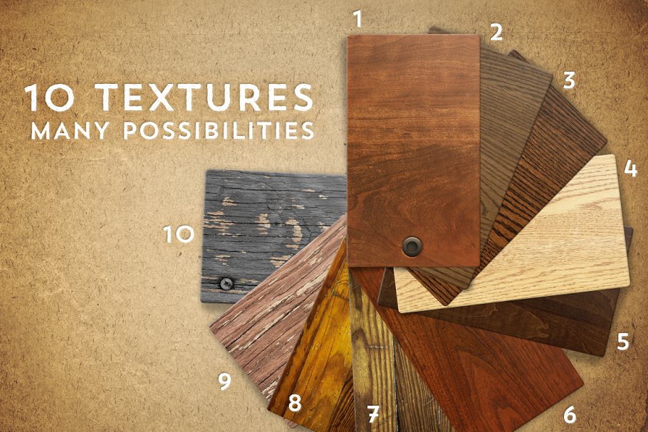 10款高分辨率实木木纹 10 Wood Textures – Set 1插图(1)