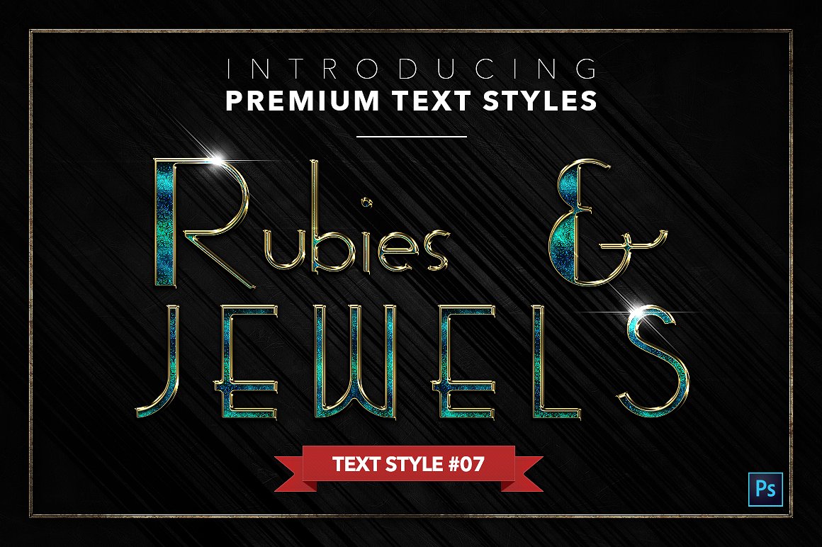 20款红宝石&珠宝文本风格的PS图层样式下载 20 RUBIES & JEWELS TEXT STYLES [psd,asl]插图(7)