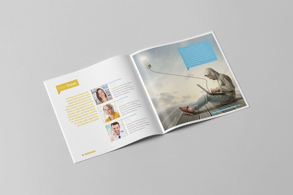 正方形企业画册设计模板 Selected Square Brochure插图(10)