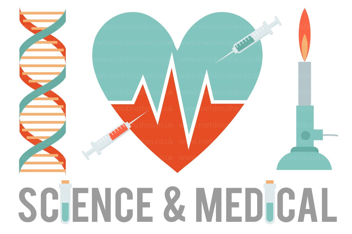自然&医疗主题设计免费剪贴画素材 Science & Medical Clipart Graphics插图