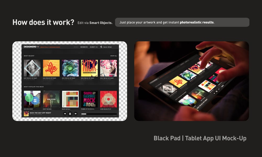 移动网站设计iPad平板电脑屏幕演示样机 iPad Website App UI Mock-Up插图(3)