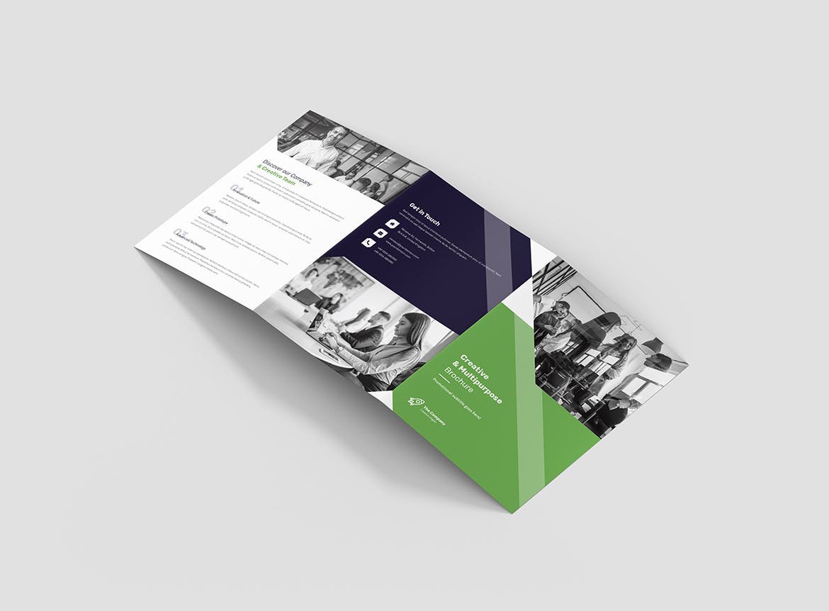 创意多用途企业简介三折页宣传单设计模板 Brochure – Creative Multipurpose Tri-Fold A5插图(3)