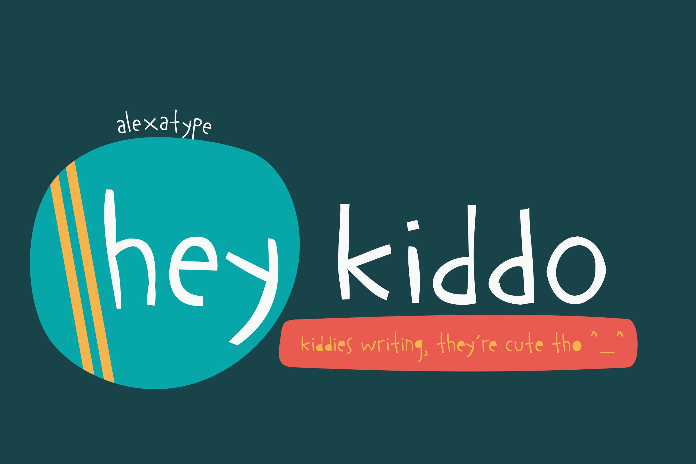 可爱仿小孩铅笔手写英文无衬线字体 Hey Kiddo – Children Font插图