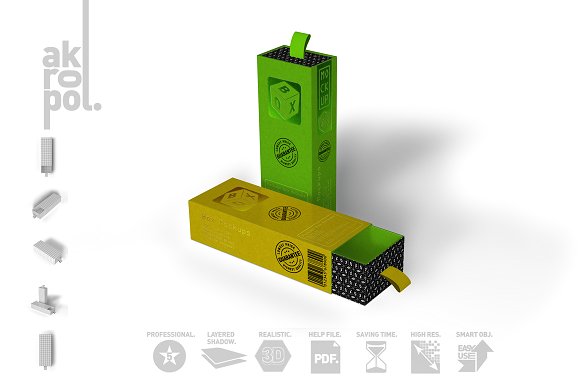 特色礼品盒包装设计展示模型Mockups【PSD】插图
