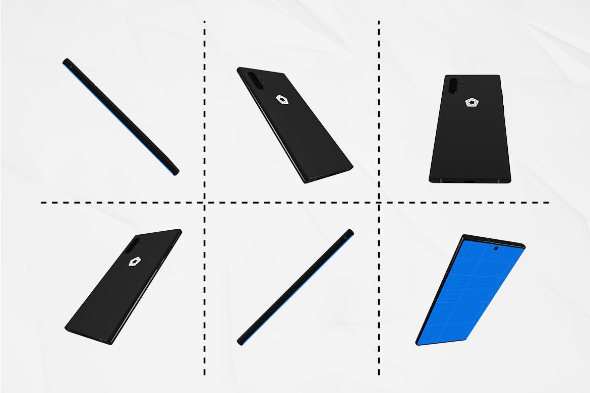 三星智能手机Note 10多角度预览样机模板 Note10 Kit插图(4)