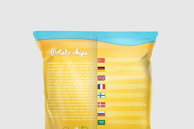 小吃/零食塑料包装外观设计样机 Snack Bag Mockup插图(2)